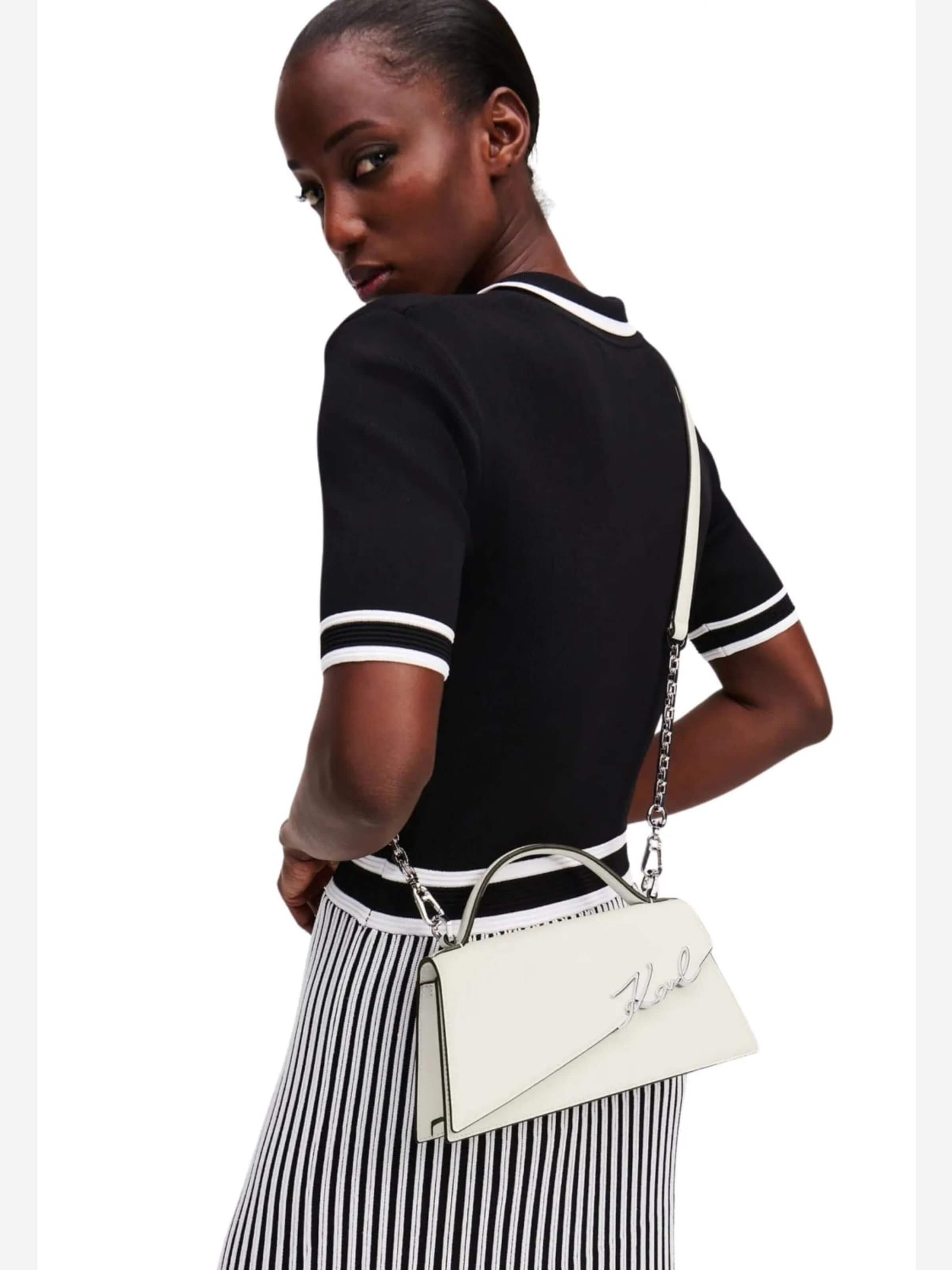 Sacs à main 'Karl Lagerfeld Sac Bandoulière Essentials Blanc' Karl Lagerfeld en blanc : devant