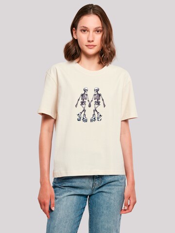 T-shirt F4NT4STIC en beige : devant