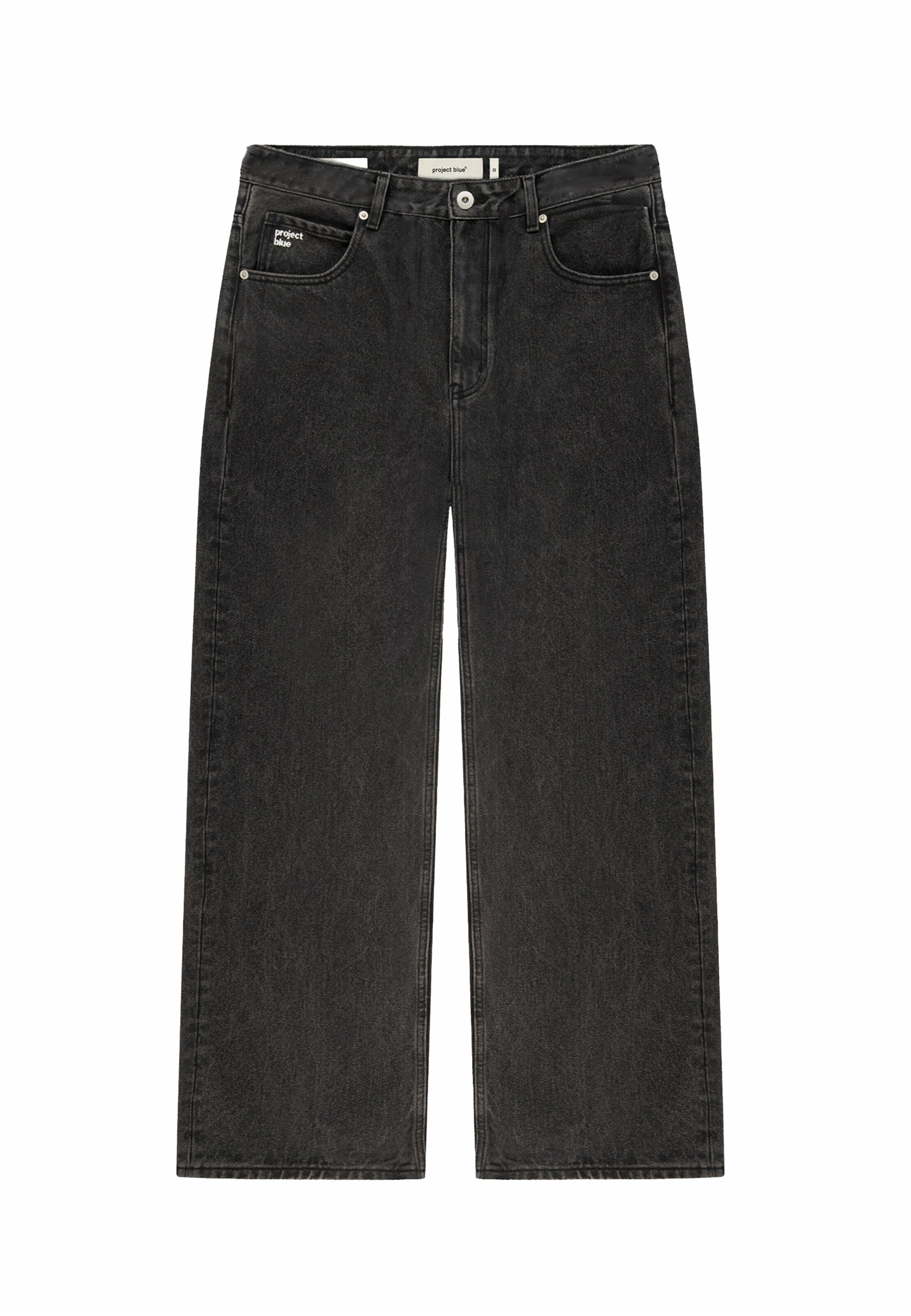 Baggy Jean Project Blue en noir : devant