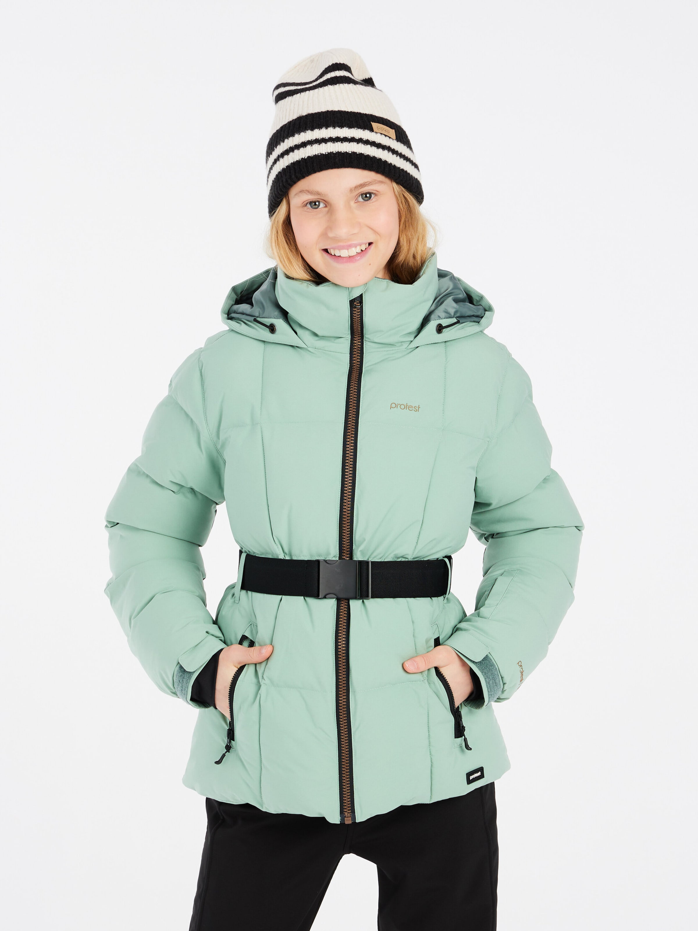 PROTEST Sportjacke 'PRTSANI JR'‌‌‌‌‌‌‌‌ in Grün: Vorderseite