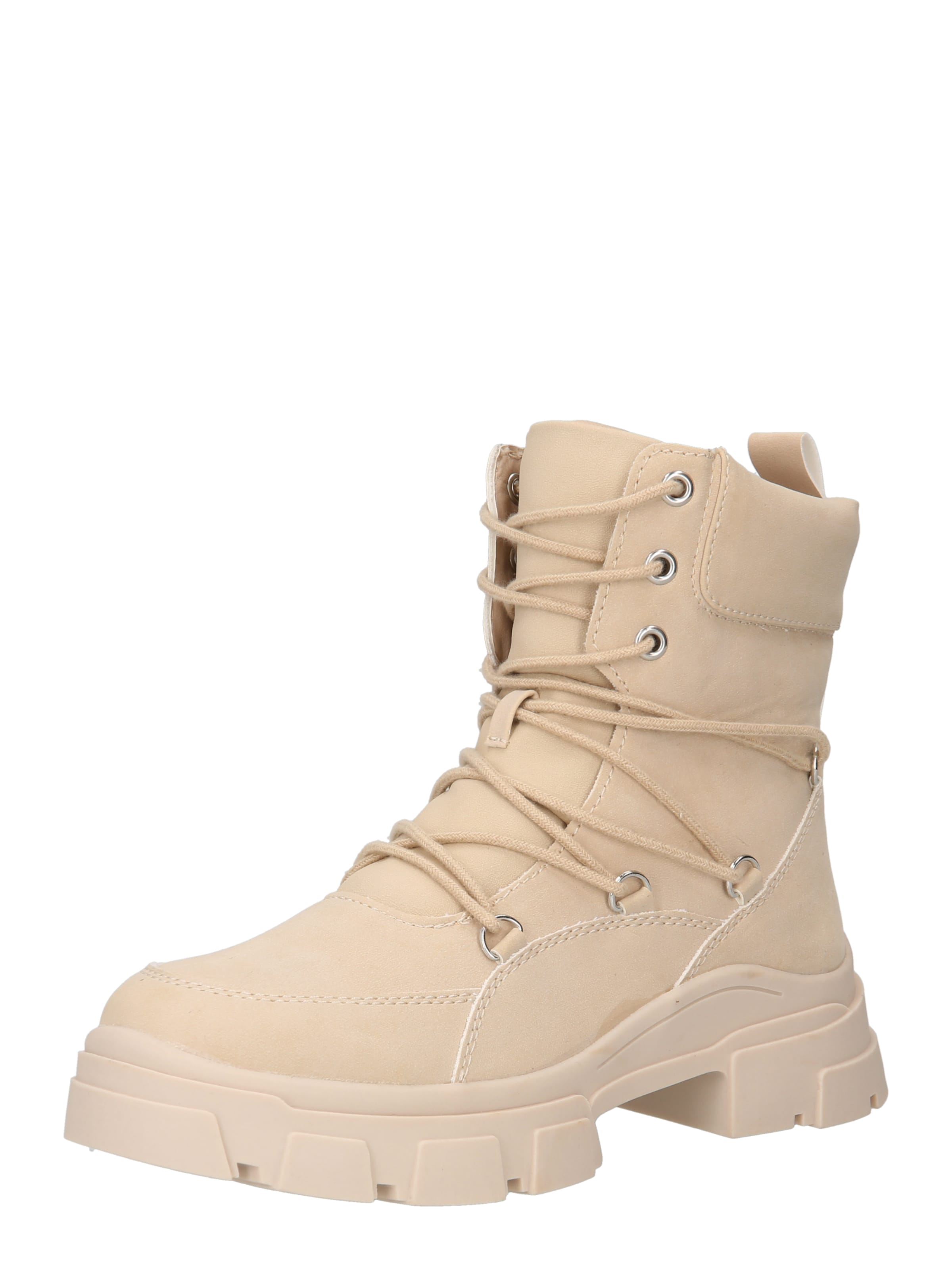 ABOUT YOU Lace-Up Ankle Boots 'Selina' in Beige: front