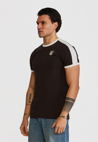 T-Shirt 'Ringer' SikSilk en marron