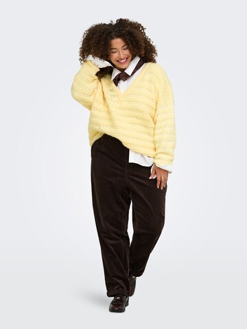 ONLY Carmakoma Sweater 'CARCABALA' in Yellow