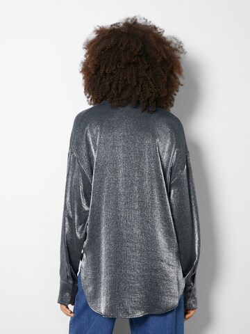 Bershka Blouse in Silver