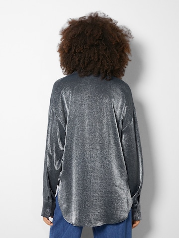 Bershka Blouse in Silver