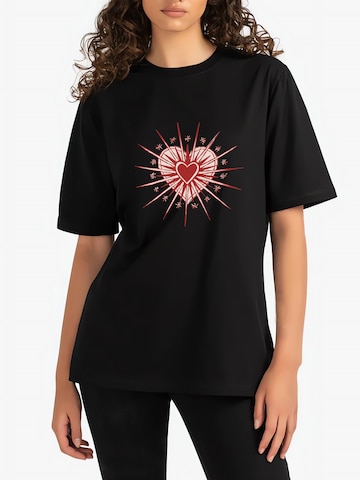 GORHEY - Camiseta en negro: frente