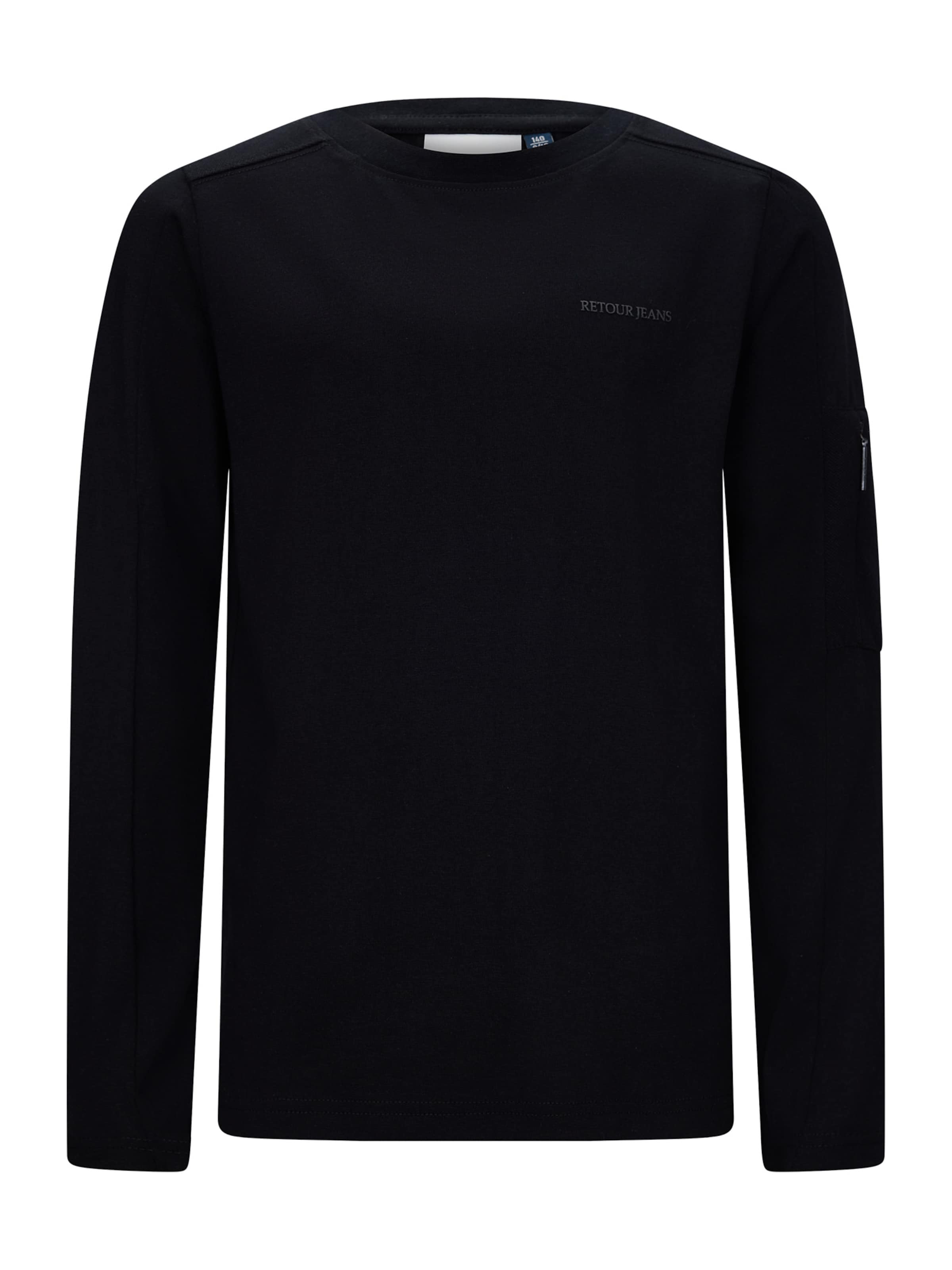 Retour Jeans Tričko 'Jelle' - Čierna: predná strana