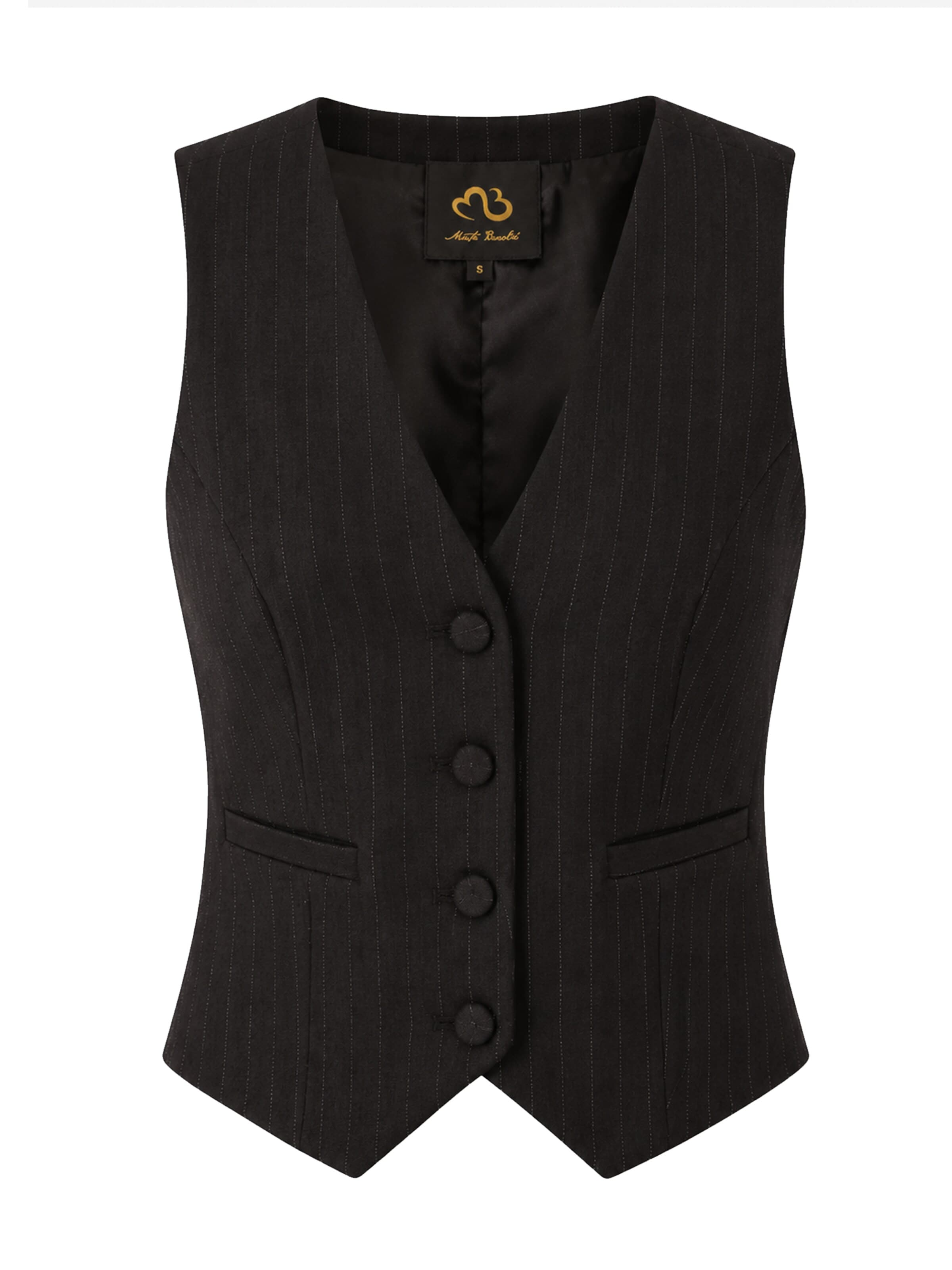 Gilet da completo di MB by Marta Buzolic in nero: frontale