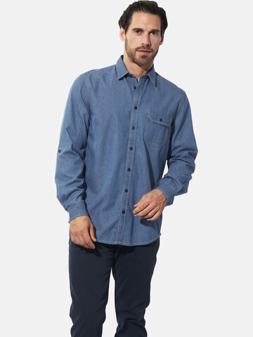 BABISTA Regular fit Button Up Shirt 'Olar' in Blue: front