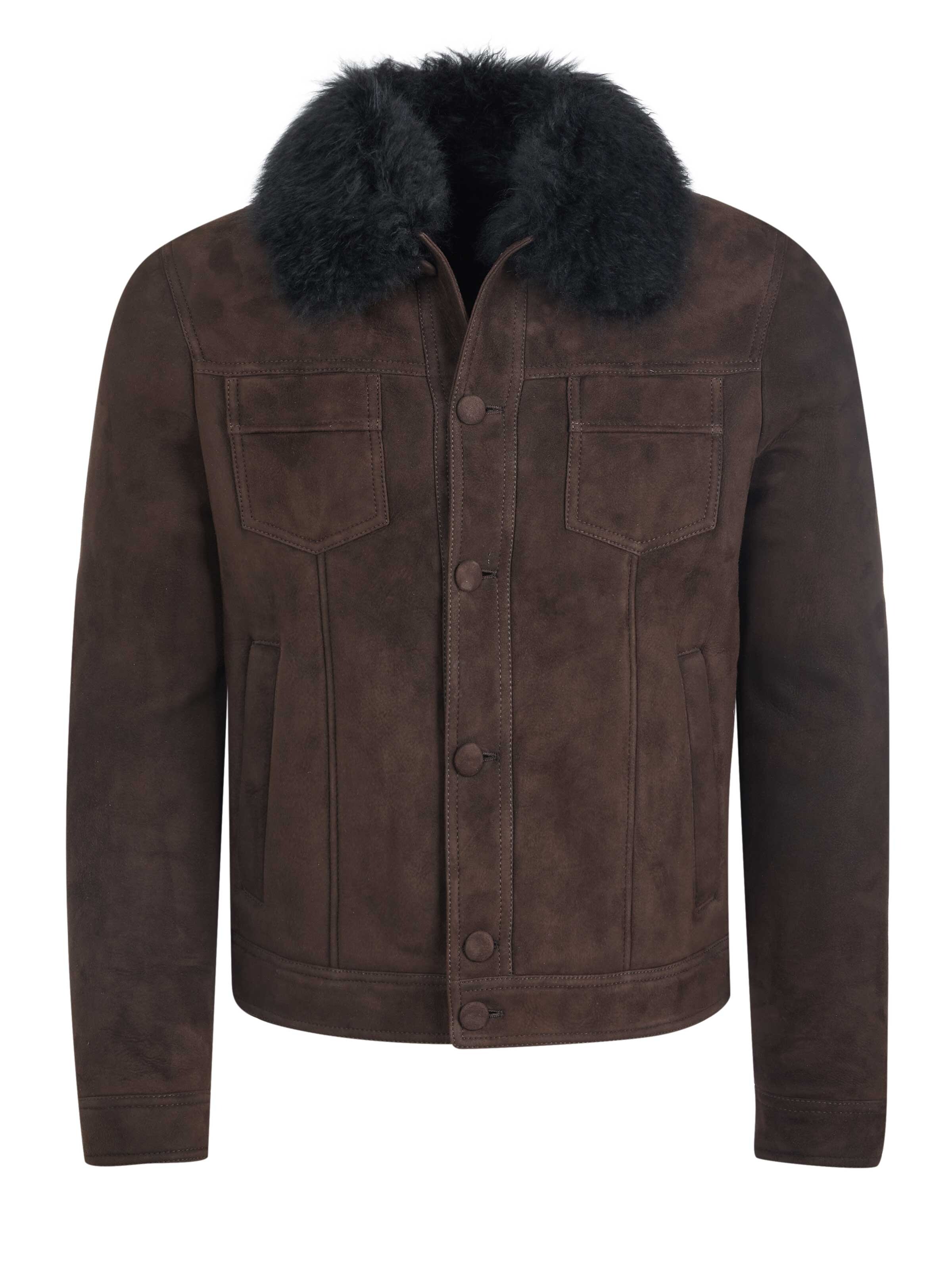 PAL ZILERI Between-Season Jacket in Brown: front