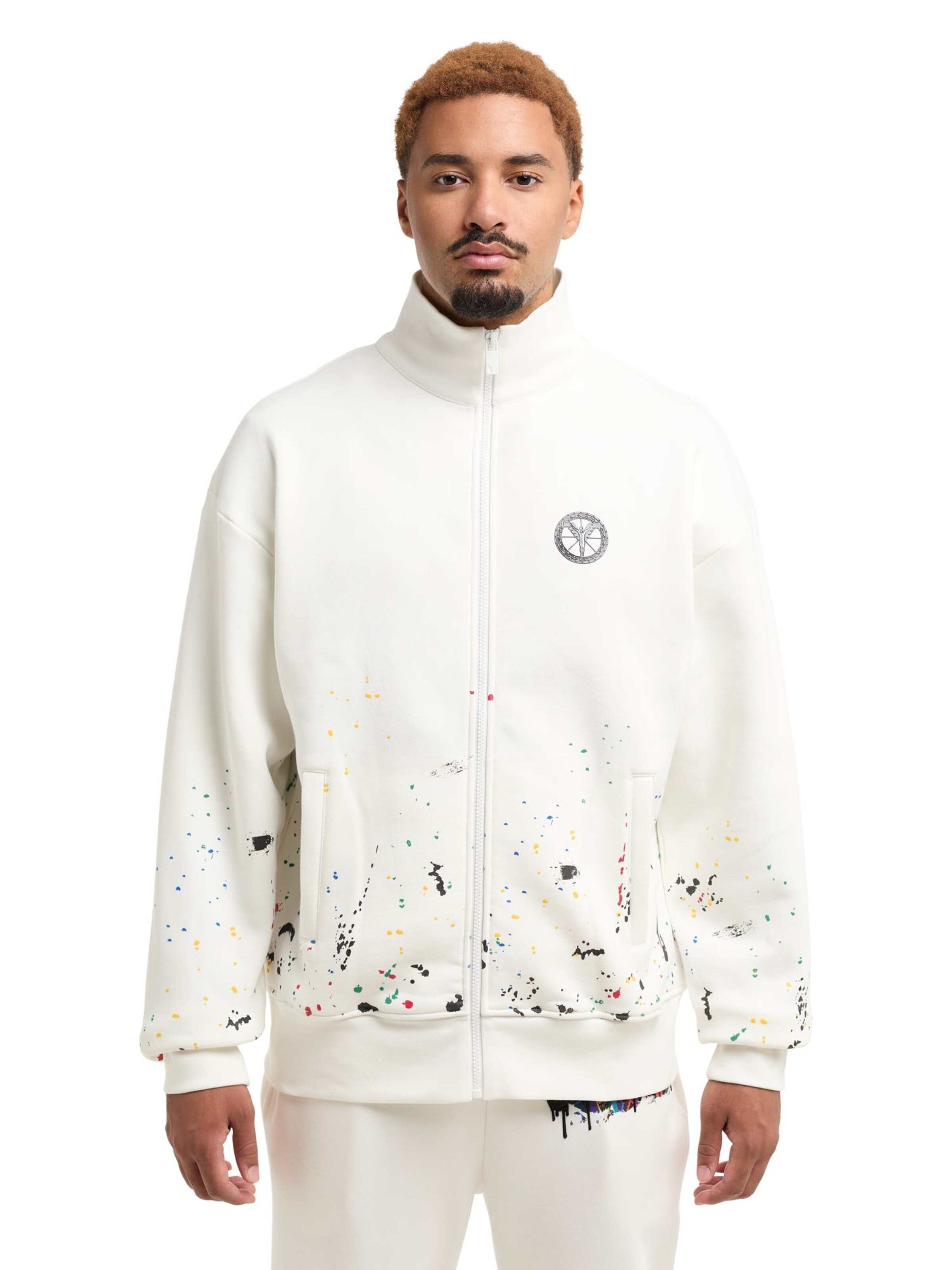 Veste de survêtement ' DelFavero ' Carlo Colucci en blanc : devant