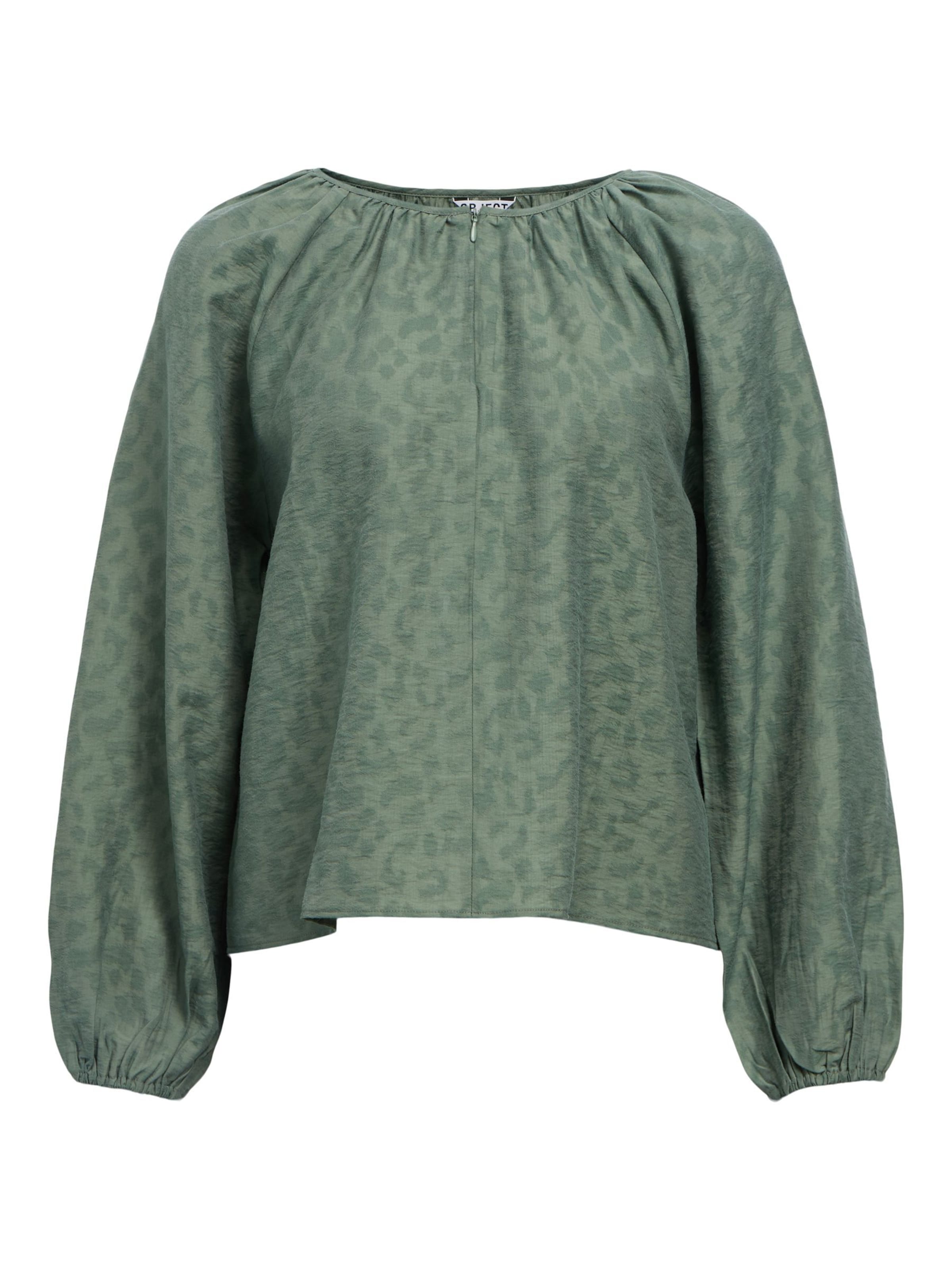 OBJECT Bluse 'OBJTrue' i grøn / mørkegrøn, Produktvisning