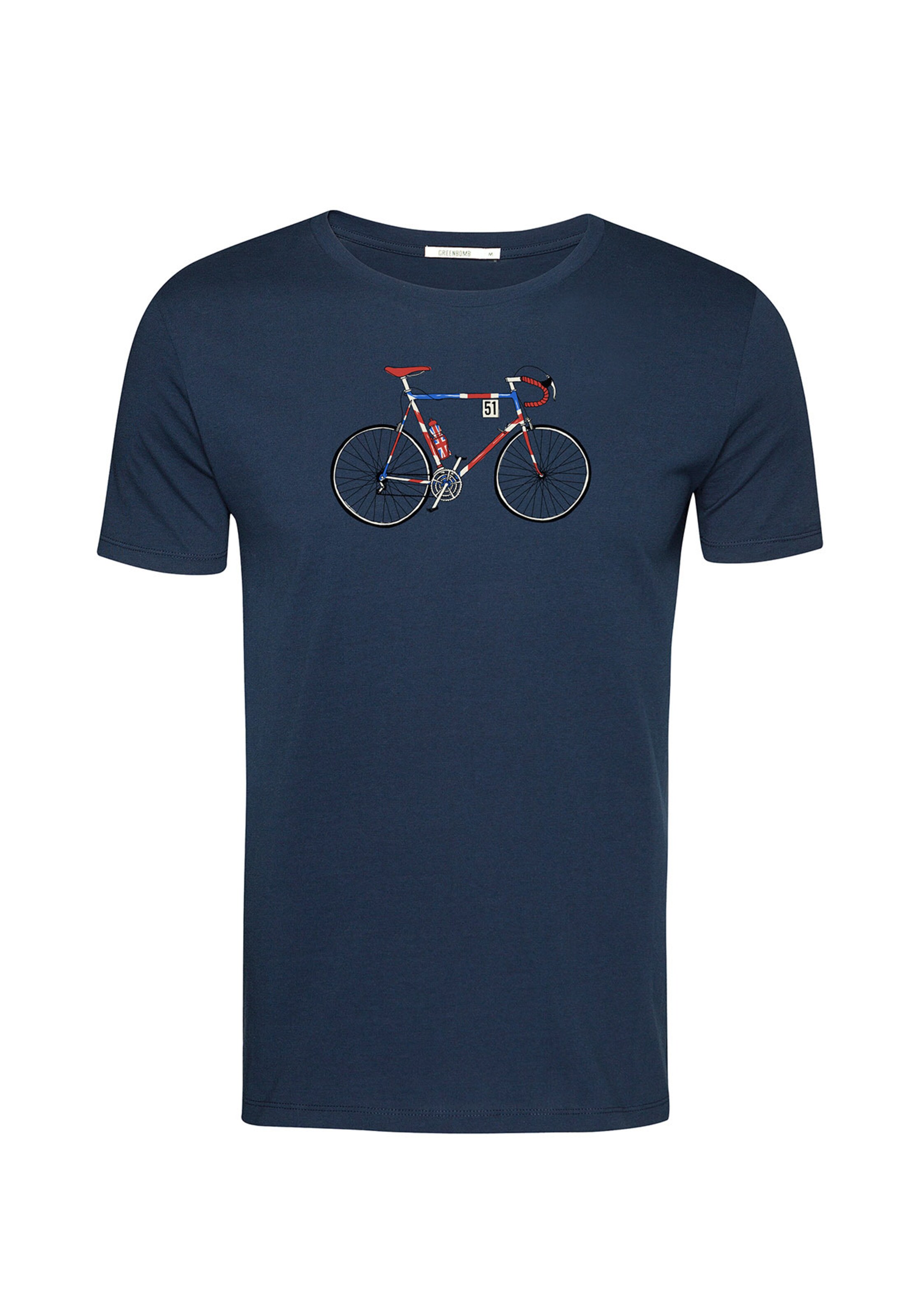 GREENBOMB Shirt 'Bike Jack' in Blauw: voorkant
