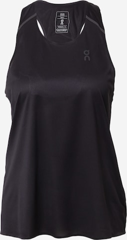 On Sports Top in Black: front