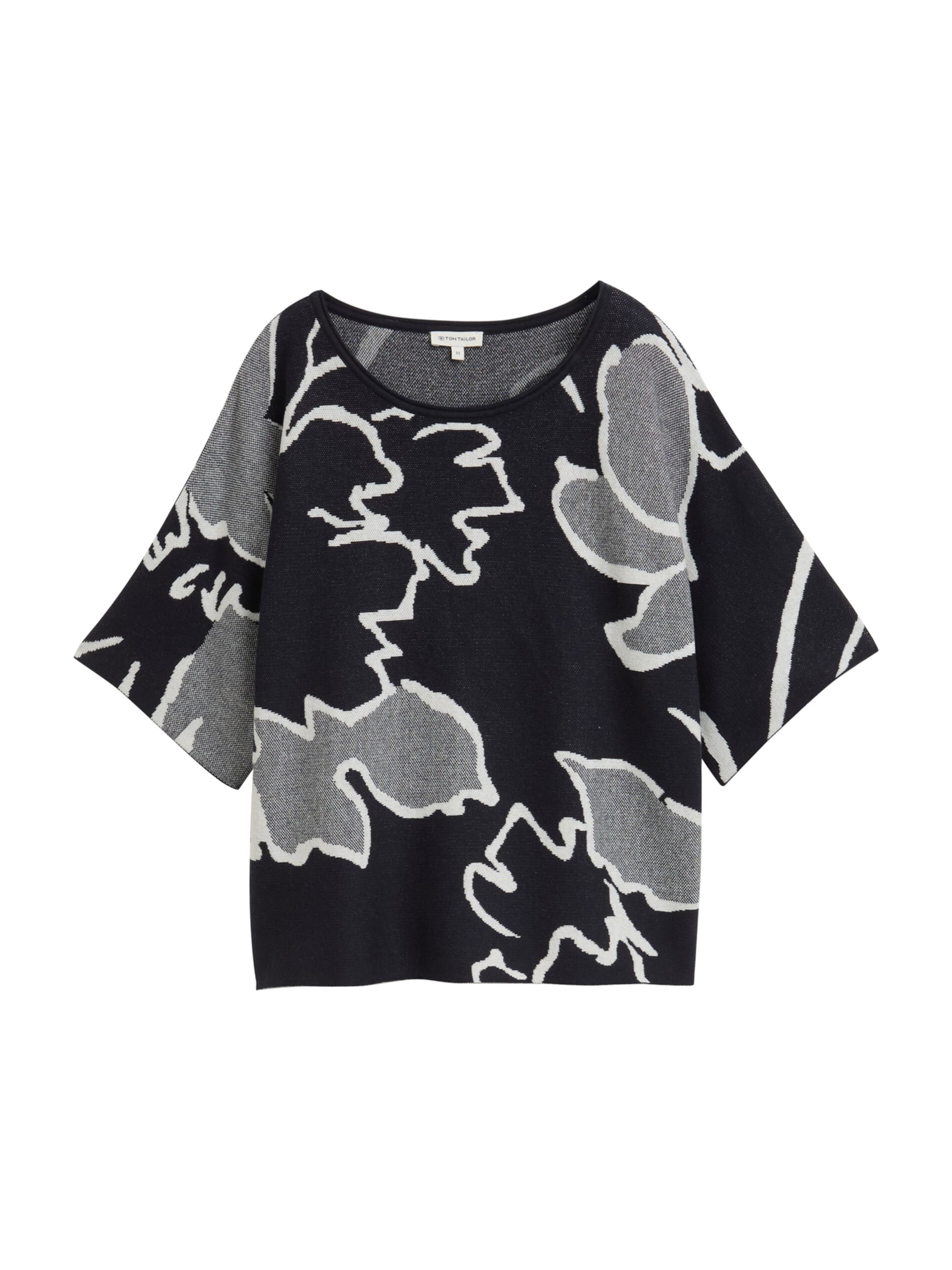 TOM TAILOR Sweater in Black: front