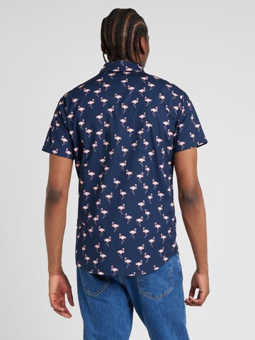 mėlyna JACK & JONES Standartinis modelis Marškiniai 'SUNSHADE'