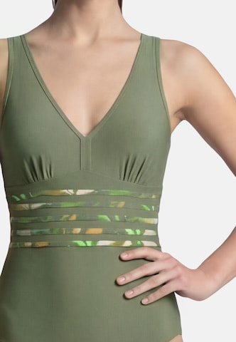 BECO the world of aquasports Bustier Badpak 'Feathers' in Groen
