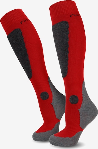 Chaussettes de sport normani en rouge : devant