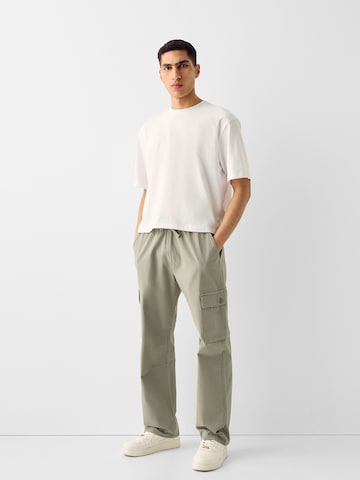 Bershka Loosefit Hose in Grün