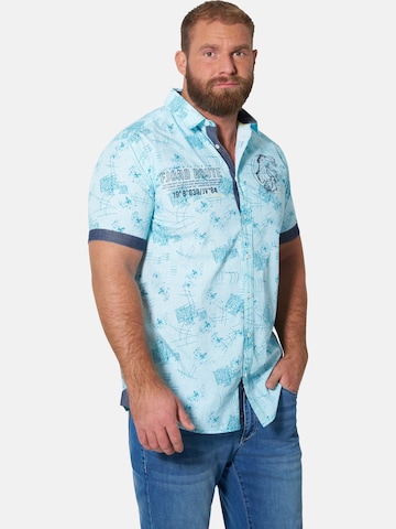 Jan Vanderstorm Comfort Fit Hemd 'Toste' in Blau: Vorderseite