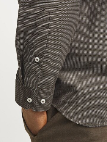 JACK & JONES Slim fit Button Up Shirt 'JPRBLAParker' in Grey