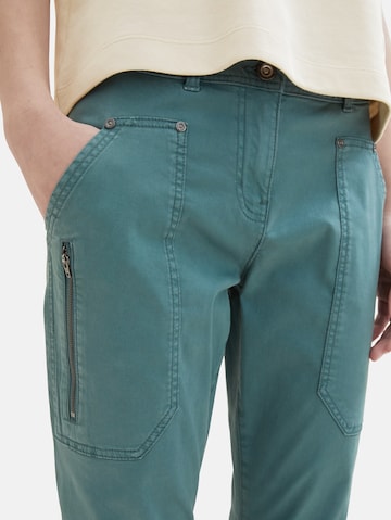 Coupe slim Pantalon TOM TAILOR en vert