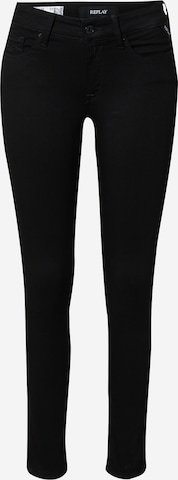 REPLAY Skinny Jeans 'NEW LUZ HYPERFLEX' in Zwart: voorkant