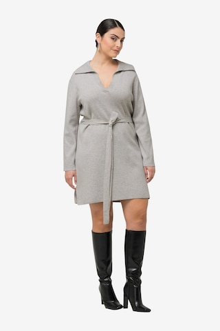 Robes en maille Ulla Popken en gris : devant