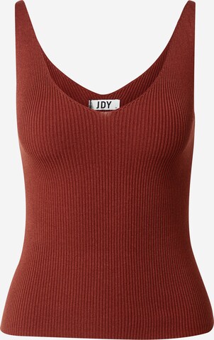 JDY Knitted Top 'Nanna' in Brown: front