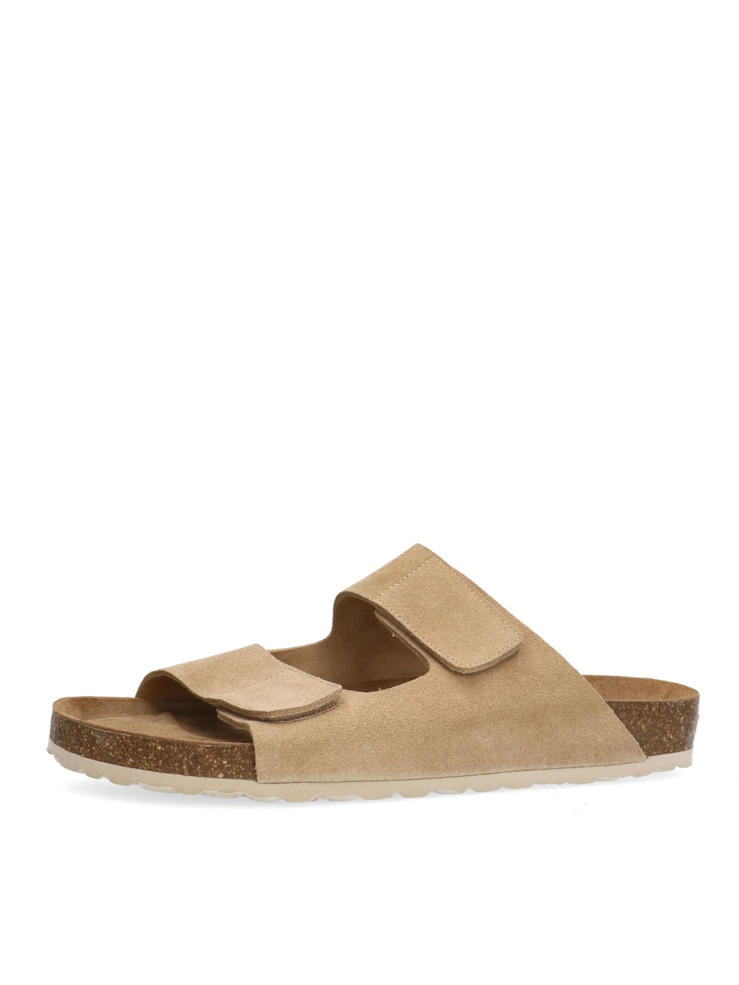 MANFIELD Pantolette in Beige: Vorderseite