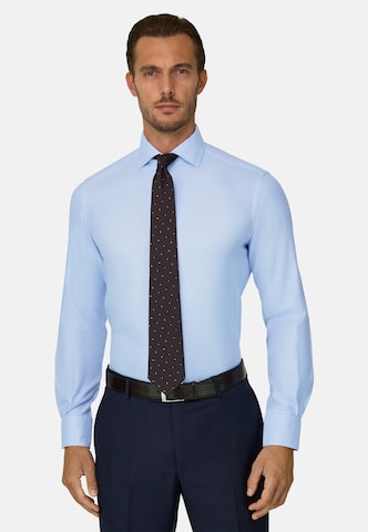 Boggi Milano Regular Fit Hemd in Blau: Vorderseite
