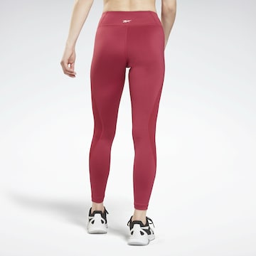 Reebok - Skinny Pantalón deportivo 'Workout Ready' en rojo