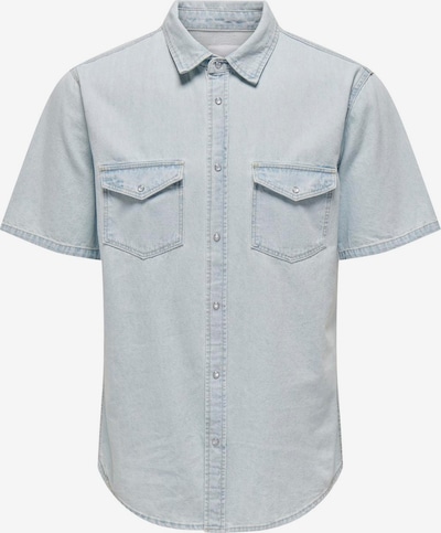 Only & Sons Button Up Shirt 'BANE' in Blue denim, Item view