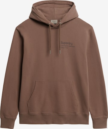 Sweat-shirt Superdry en marron : devant