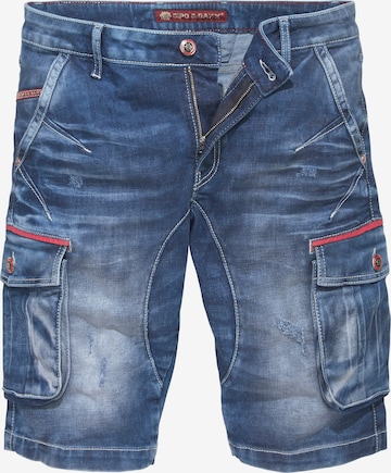 CIPO & BAXX Regular Cargo Jeans in Blue: front