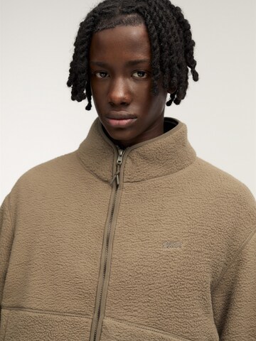 Pull&Bear Fleecejacke in Grau