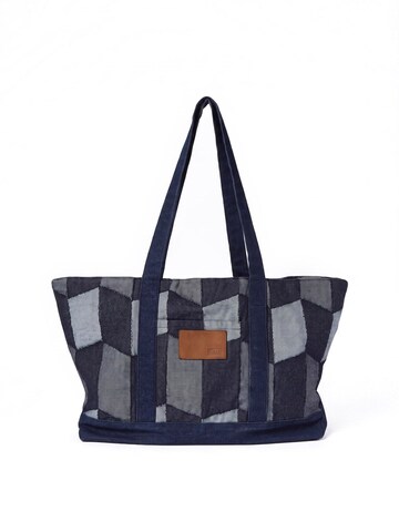 HUF Shopper 'Patchwork' in Blauw: voorkant