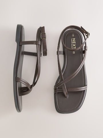 Next T-bar sandals 'Forever Comfort' in Brown
