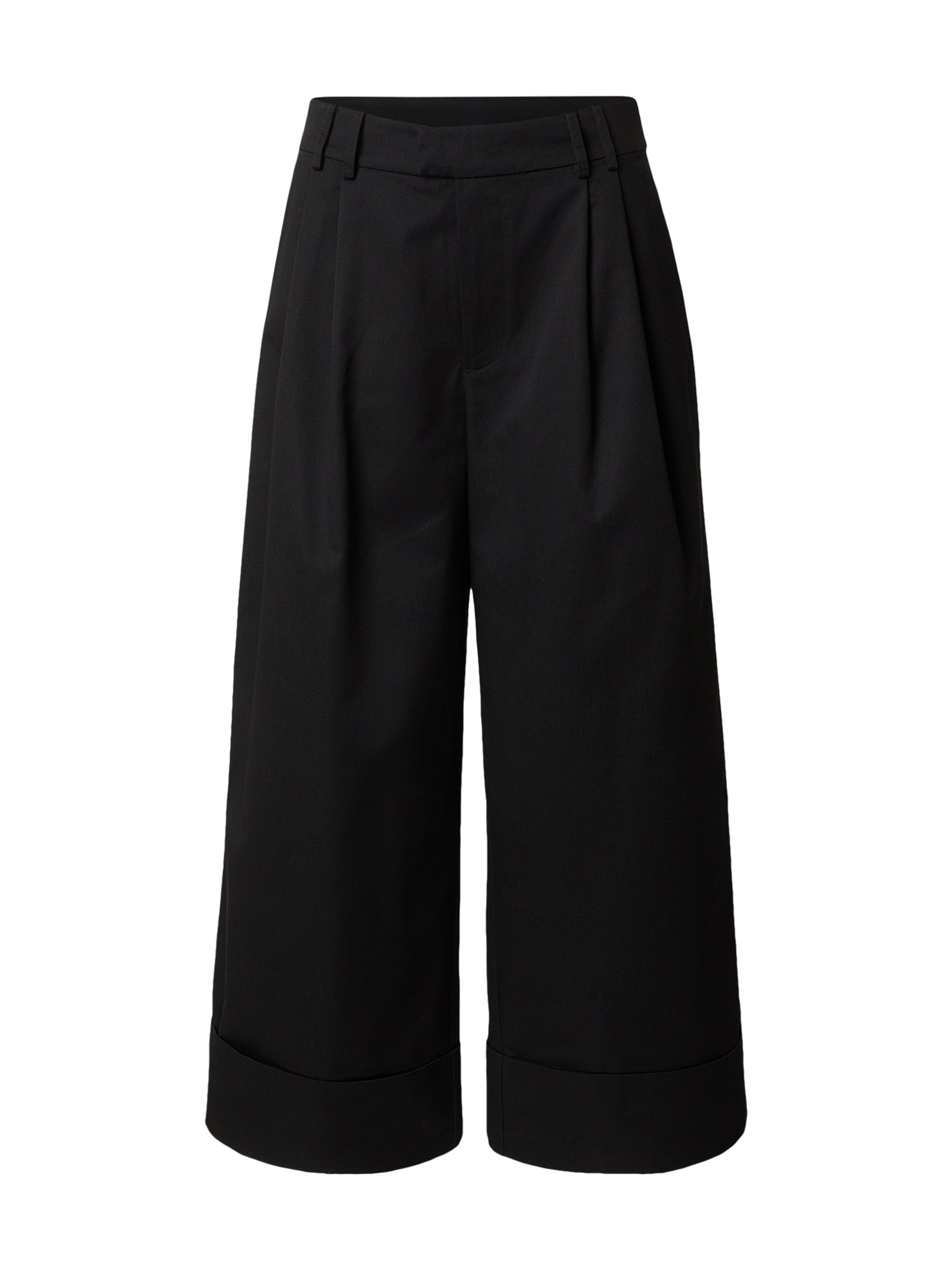 Pantaloni con pieghe Tatiana Zidekova di colore nero, Visualizzazione prodotti