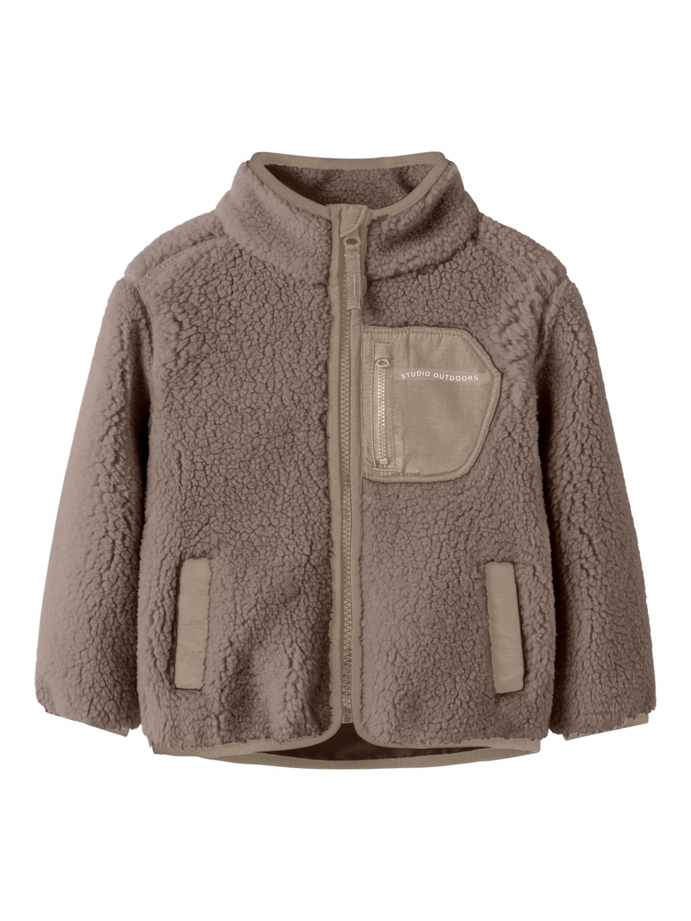 NAME IT Fleecejacke 'Mattia' in Braun: Vorderseite