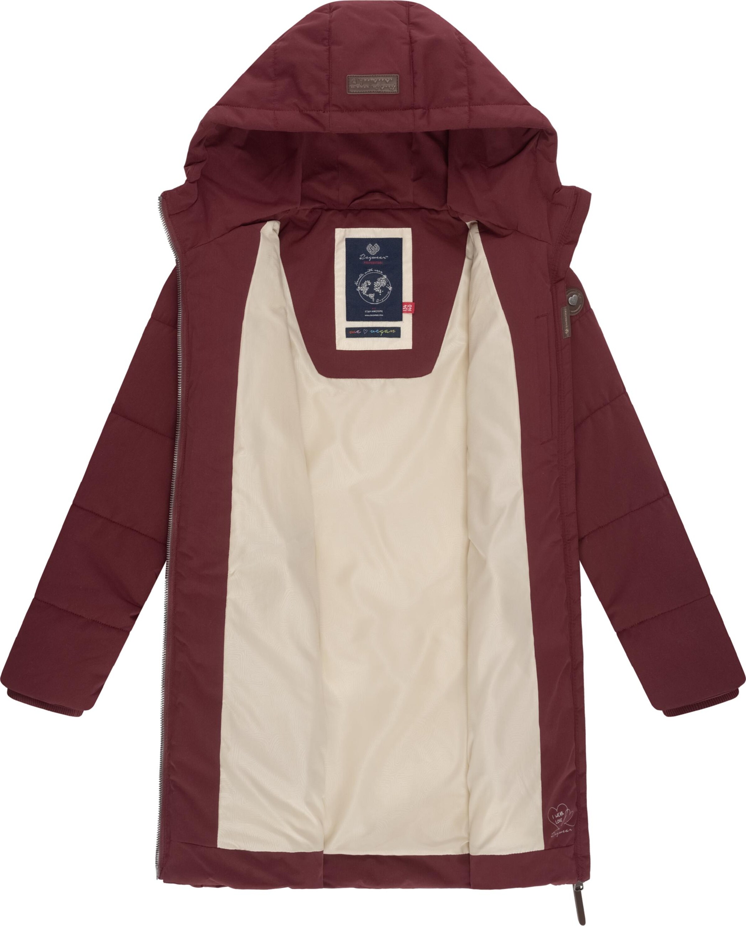 Ragwear Weatherproof jacket 'Rebbie' in Red