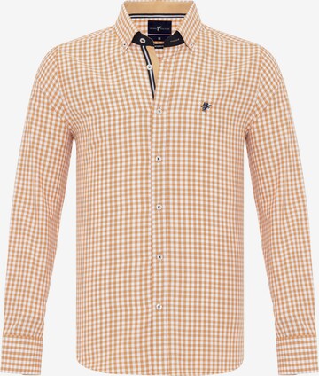 DENIM CULTURE - Ajuste regular Camisa 'TONEY' en naranja: frente