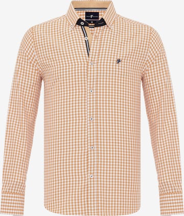 DENIM CULTURE - Regular Fit Camisa 'TONEY' em laranja: frente