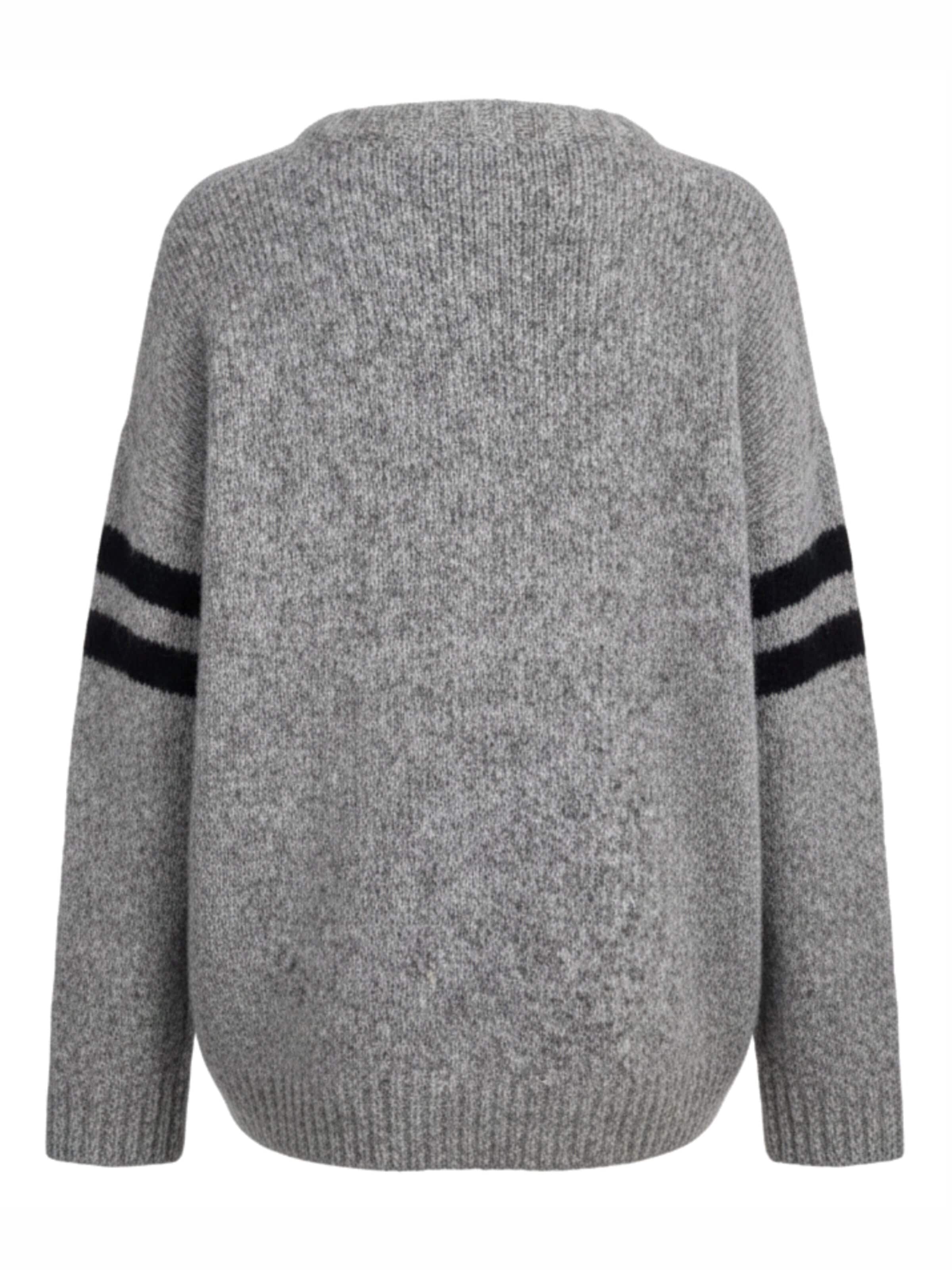 LIKS. Munich Tröja 'Damenstrickpullover mit Sternmotiv - AliceC' i grå
