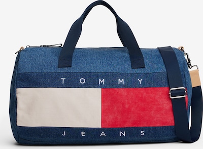 Tommy Jeans Ceļojumu soma, krāsa - bēšs / zils džinss / sarkans / balts, Preces skats
