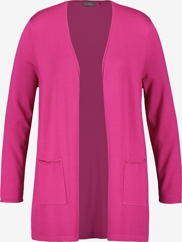 Cardigan SAMOON en rose : devant