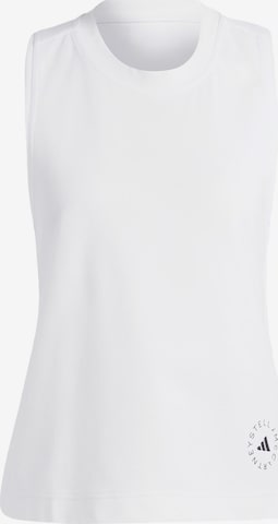 balts ADIDAS BY STELLA MCCARTNEY Sporta krekls 'Logo': no priekšpuses