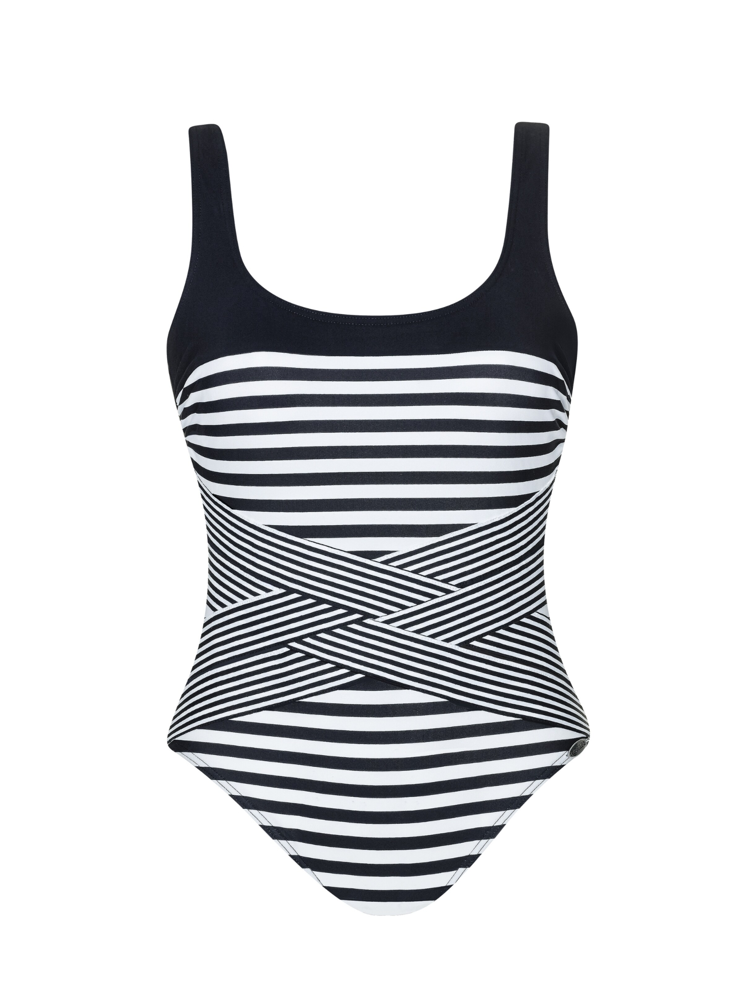 SUNFLAIR Bustier Enodelne kopalke | črna barva: sprednja stran