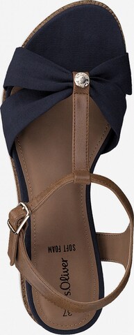 s.Oliver Sandalen met riem in Blauw