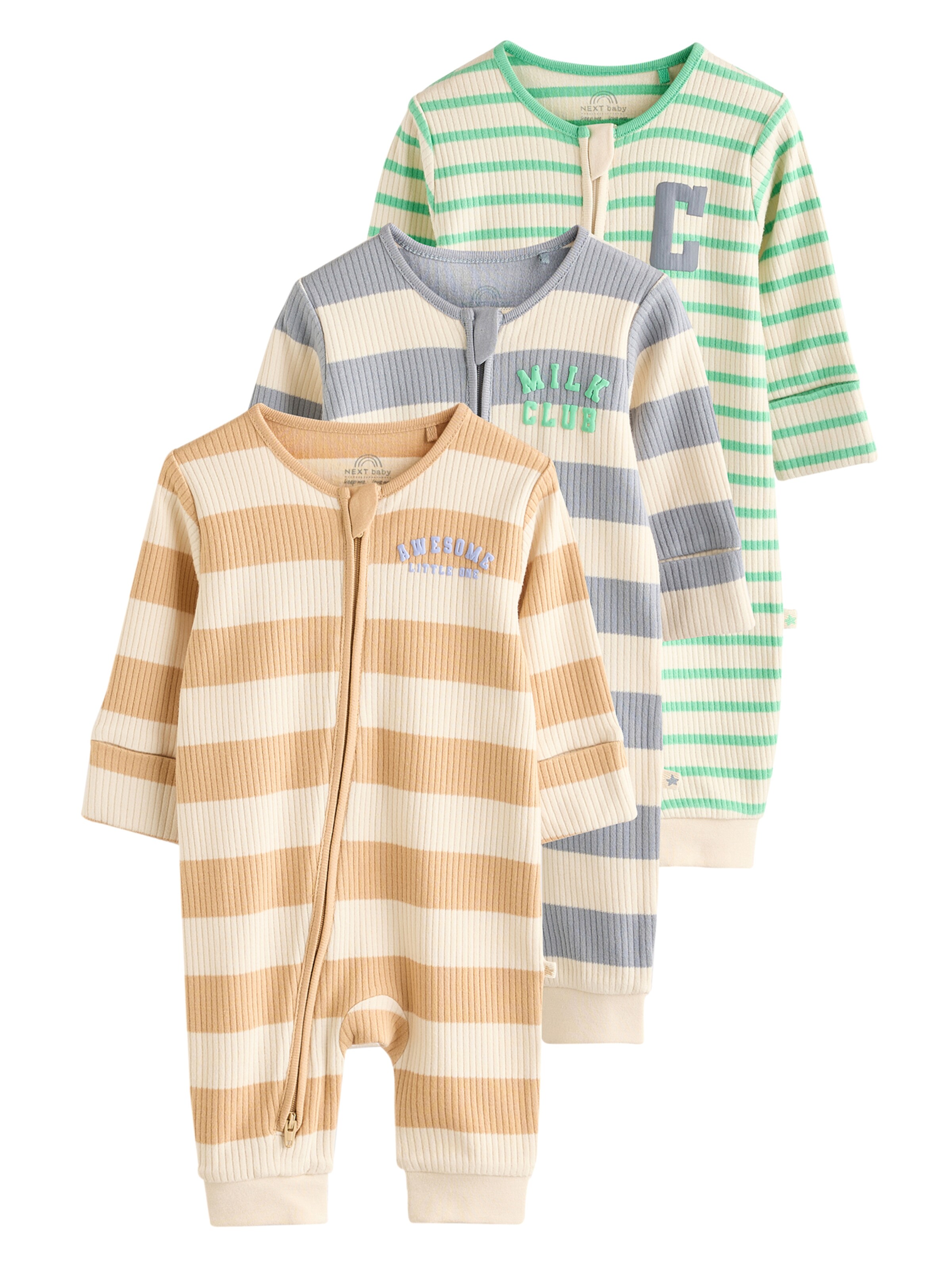 Next Schlafanzug in Beige: Vorderseite